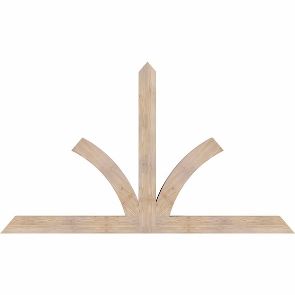 Ekena Millwork Richland Smooth Timber Gable Bracket, Douglas Fir, 96"W x 56"H x 5 1/2"D x 5 1/2"F, 14/12 Pitch GBW096X56X0606RIC00SDF - main